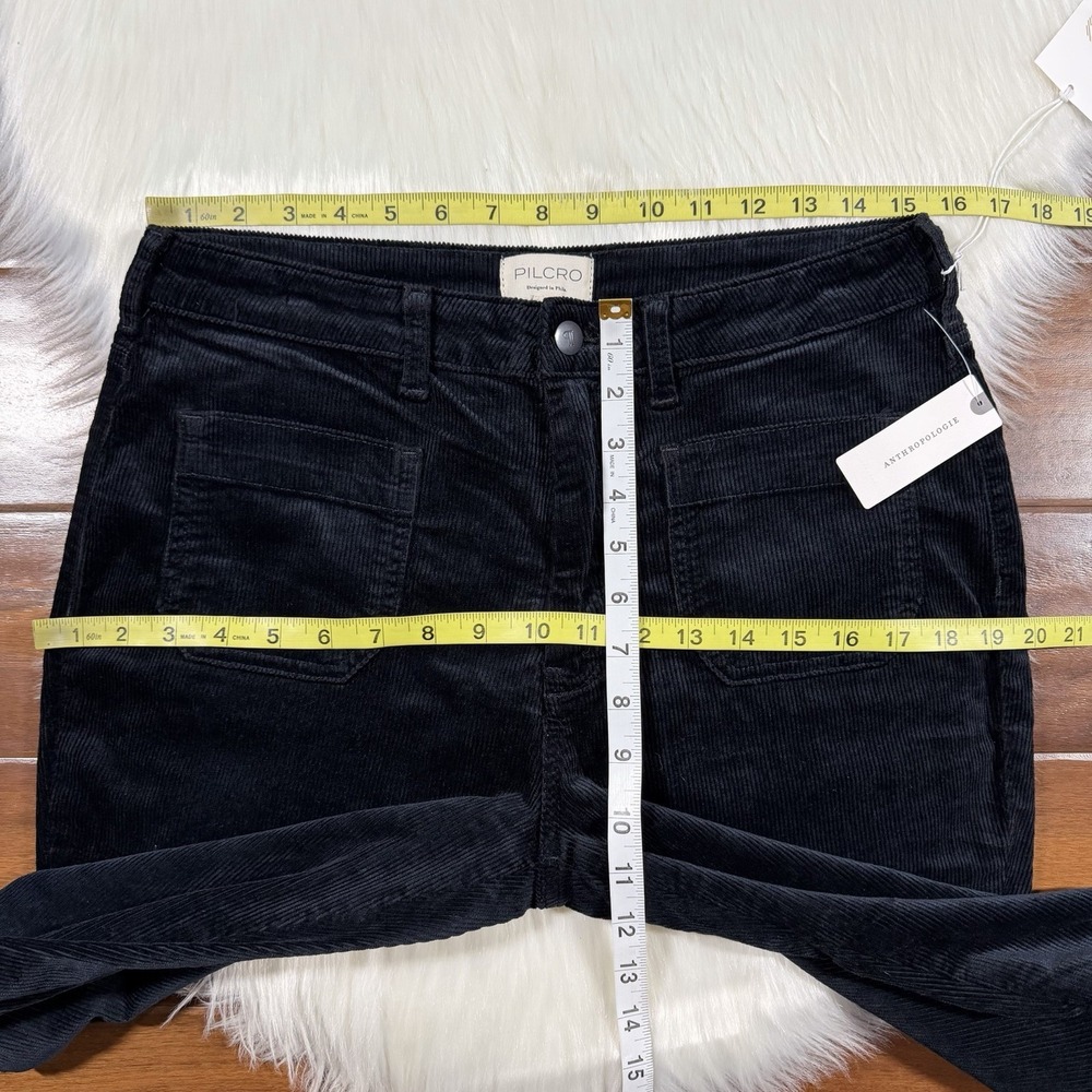 Pilcro Anthropologie Women's Size 30 Black The Icon Corduroy Flare Pants - Picture 3 of 10